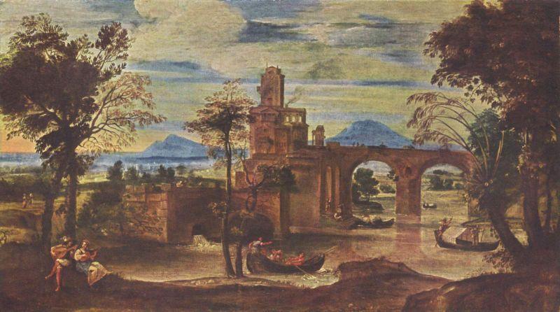 Annibale Carracci Romische Landschaft Sweden oil painting art
